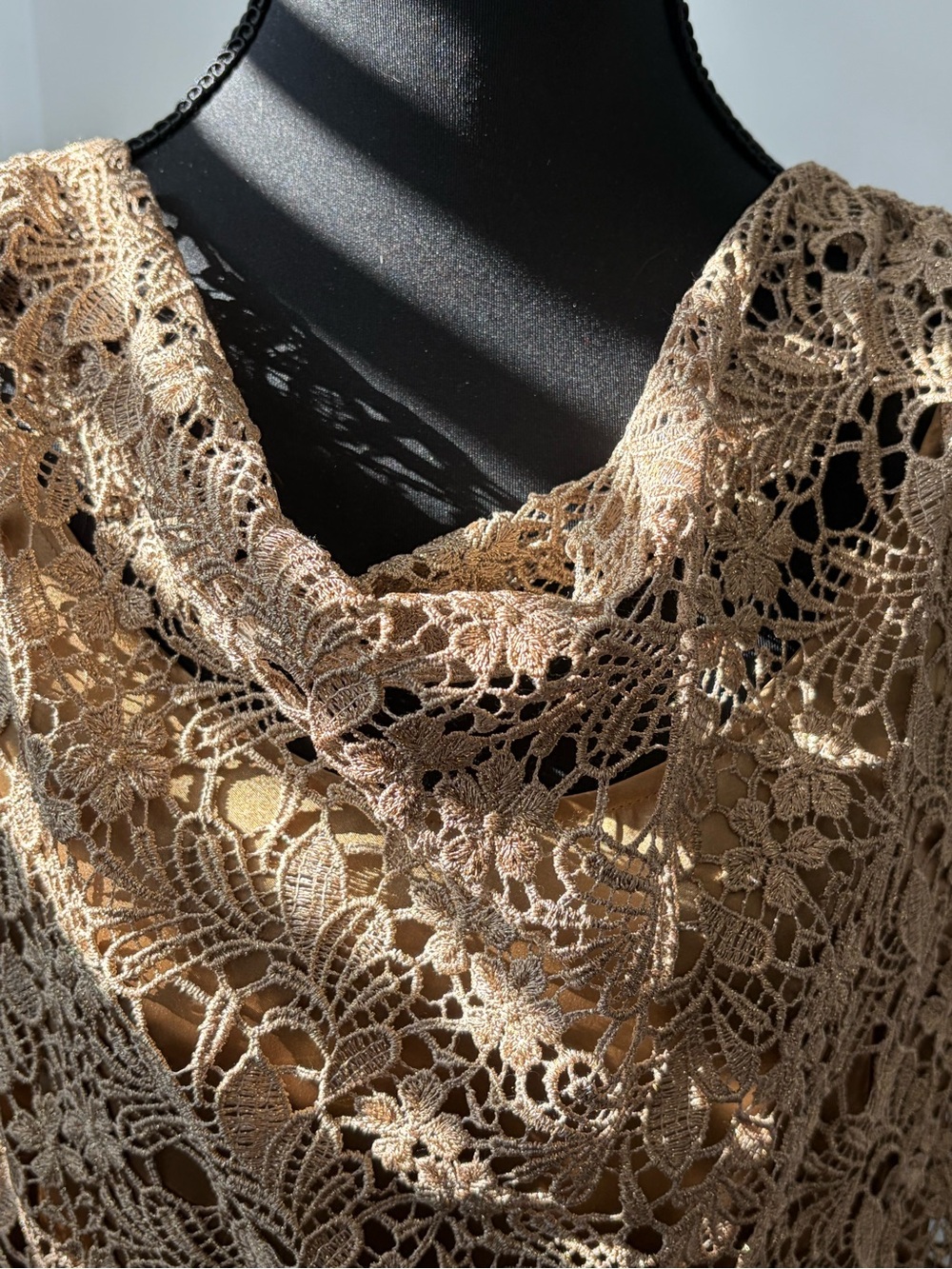 Women’s Lace Crochet Dress Bronze